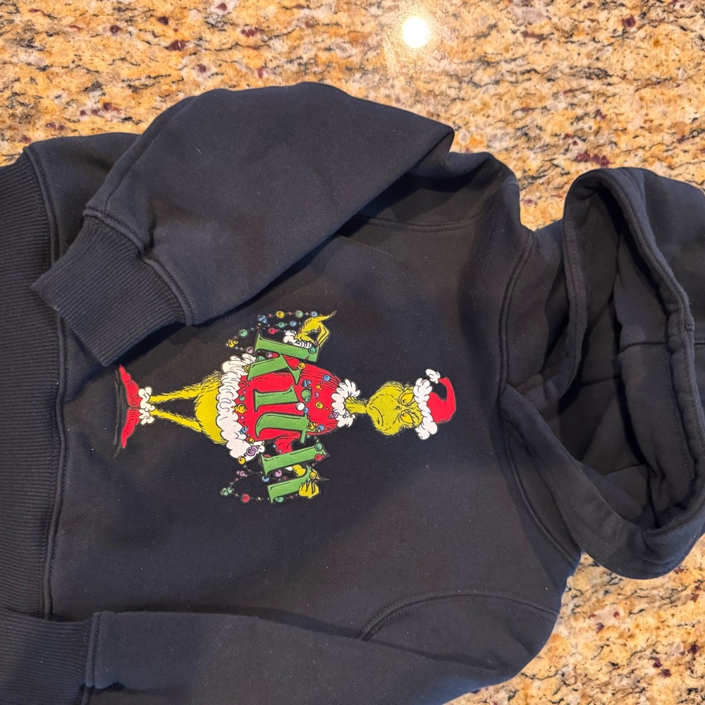 Kith Black Hoodie with Grinch Graphic